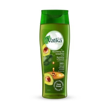 Vatika Nourishing Oil Shampoo with avocado and castor oil bottle