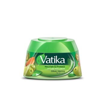 Vatika Nourish and Protect Styling Hair Cream with Olive Henna Almond - 140 ml