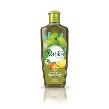 Vatika Naturals Olive Enriched Hair Oil - With Goodness Of Olive , Almond & Lemon - Vitamin A,E,F For Nourishing & Protection Of Hair 200ml