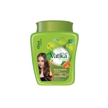 Vatika Naturals with Olive & Almond - Hot Oil Treatment for Deep Conditioning - 500g