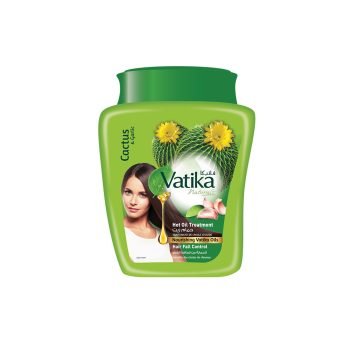 Vatika Naturals Hair Fall Control Hot Oil Treatment Cream 500g | Hair Mask with Natural Extracts of Cactus & Garlic | Undo 5 Days of Damage
