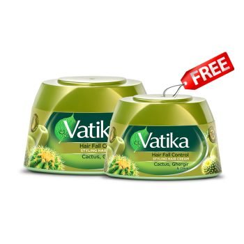 Vatika Naturals Anti-Hair Fall Conditioner Cream | Enriched With Ghergir, Cactus & Olive | Strengthens & Nourishes Weak Hair - 140ml+70ml FREE