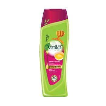 Vatika Naturals Repair & Restore Shampoo 400ml | Enriched with Honey & Egg Extracts | For Damaged Hair, With Split Ends | With Nourishing Vatika Oils