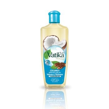 Vatika Naturals Coconut Enriched Hair Oil | Coconut, Castor & Henna Provides Volume & Thickness | For Fine, Thin & Limp Hair - 200 ml
