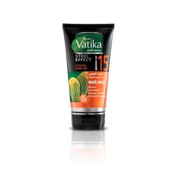 Vatika Steel Effect Styling Hair Gel Max Hold 15 for Strong Definition