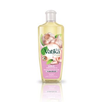 Vatika Naturals Garlic Enriched Hair Oil Goodness Of Vitamins A, E, & F Promotes Regrowth, Healthier Scalp & Strength 200ml