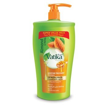 Vatika Naturals Moisture Treatment Shampoo 600ml | Natural & Herbal | Enriched with Almond and Honey | For Dry and Frizzy hair