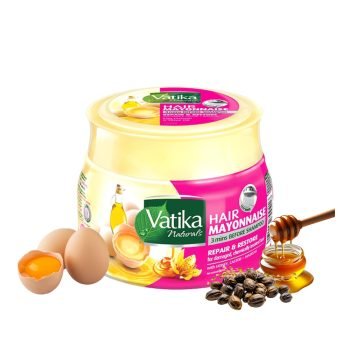Vatika Naturals Repair & Restore Hair Mayonnaise 500g | Hair Mask With Honey, Castor & Marrow | For Damaged & Chemically Treated Hair