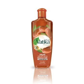 Vatika Naturals Argan Enriched Hair Oil | Goodness Of Multivitamin A, E & F | Brilliant Shines, Non-Greasy Formula For Moisture Soft Hair - 200 ml