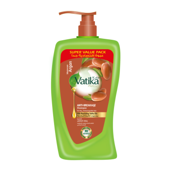Vatika Naturals Moroccan Argan Anti-Breakage Shampoo 1000ml | Moisture Soft Hair | For Dry, Unmanageable Hair