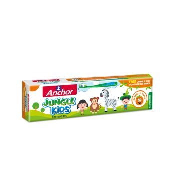 Anchor Jungle Kids Toothpaste Orange Flavor - With Free Toothbrush
