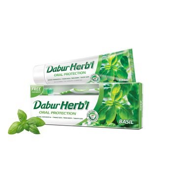 Dabur Herbal Basil Toothpaste 150gm. + Toothbrush free