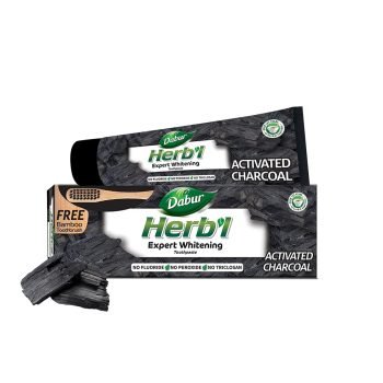 Dabur Herbal Activated Charcoal Toothpaste 150gm. + Toothbrush free