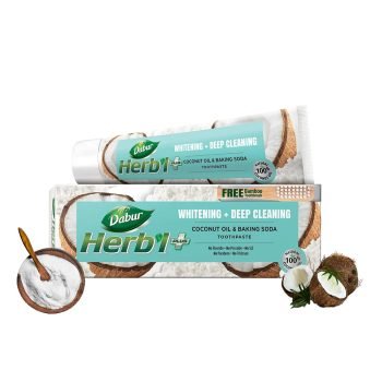 Dabur Herbal Plus Coconut Toothpaste 150gm. + Toothbrush free