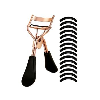 Portable Eyelash Curler with 15 Silicone Pads Set
