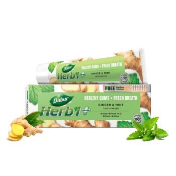 Dabur Herbal Plus Ginger Toothpaste 150gm. + Toothbrush free