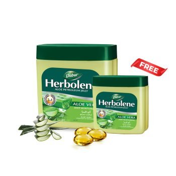 Dabur Herbolene Aloe Petroleum Jelly 425ml. + Herbolene 115ml. free