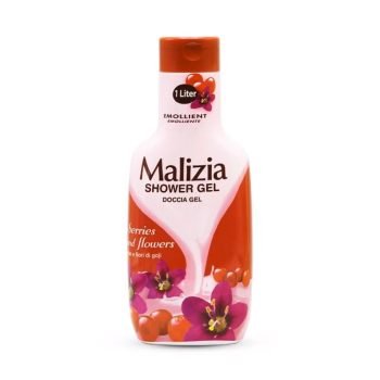 Malizia Shower Gel Goji Berries and Flowers 1000ml | Gentle Body Wash, Family Pack, Premium Beauty