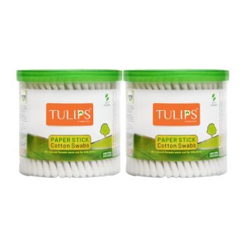 Tulips Paper Stick Cotton Swabs 200x2